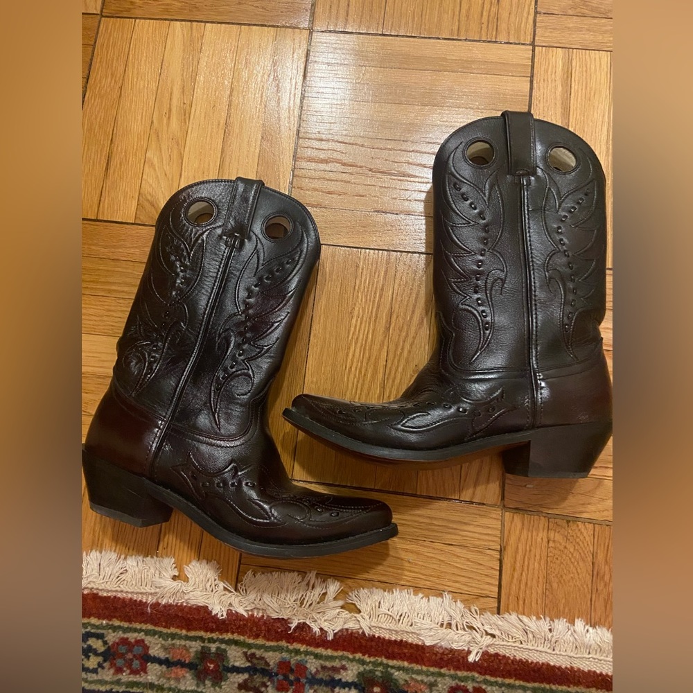 Vintage Leather Ornate Durango Cowboy Boots